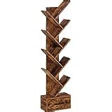 Yusong Tree Bookshelf Tier Narrow Bookcase Books Holder Rack For