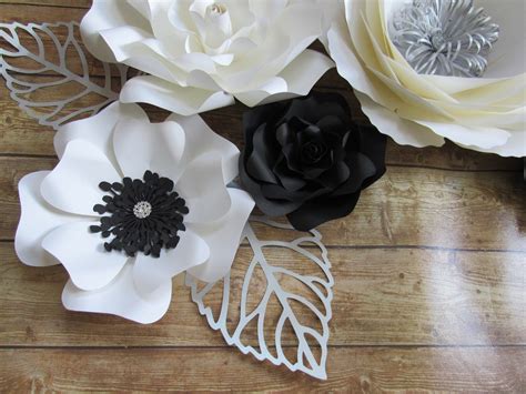 7 Piece Paper Flower Setnursery Decor Color Etsy