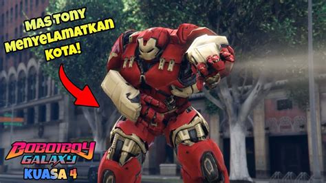 Armor Mas Tony Berhasil Menyelamatkan Kota Gta Boboiboy Youtube