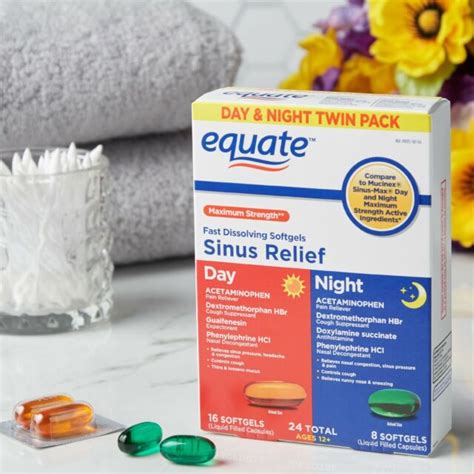 Equate Maximum Strength Day And Night Sinus Relief Softgels 24 Total Exp 2023 For Sale Online Ebay