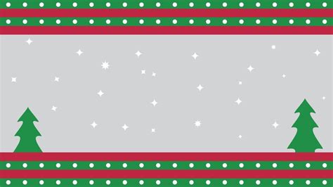 Red And Green Christmas Banner Backgroud With Trees And Random Stars