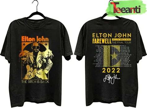 Elton John Farewell Tour 2022 Vintage T Shirt Bluefink