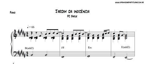 Jardim Da Inocência Partitura Teclado O Primo das Partituras