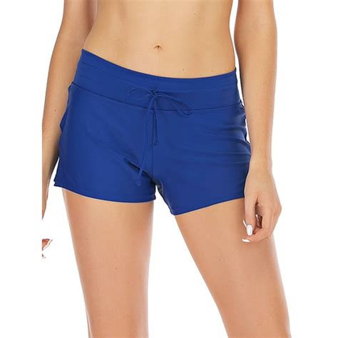 Dodoing Womens Long Swim Shorts Beach Sports Bikini Short Boardshort Swinwear Bottom Swim