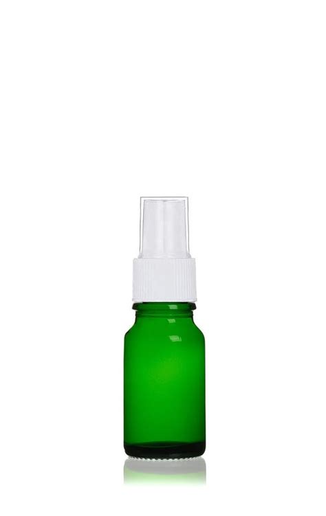 Vaporisateur Verre Vert 10 Ml Avec Spray Blanc