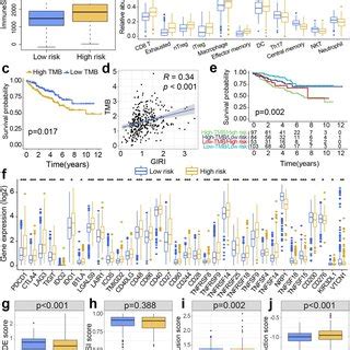 Immunity Associated Landscapes Of TCGA Samples A Boxplot Of Immune