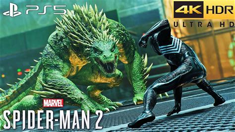 Spider Man Black Suit Vs Lizard Boss Fight Marvel S Spider Man 2