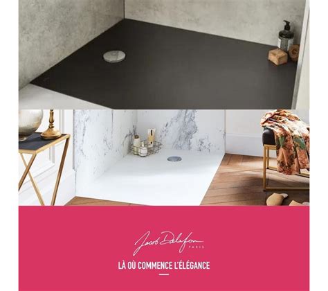 Receveur De Douche 90 X 90 Jacob Delafon Ipso Carré Gris Anthracite