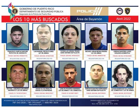 Estos Son Los 10 Más Buscados En La Región Policíaca De Bayamón El