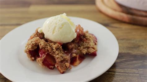 Plum Crisp With Oat And Almond Meal Topping Recipe