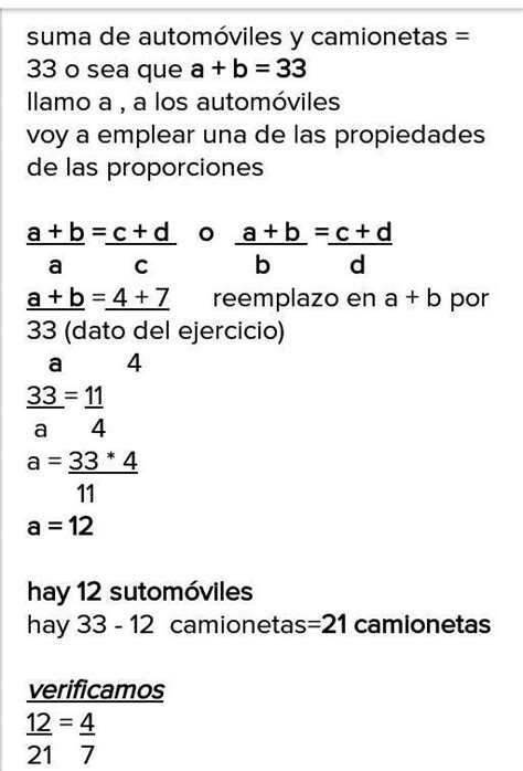 Si hay 44 vehículos entre automóviles y camionetas y se sabe que por 5