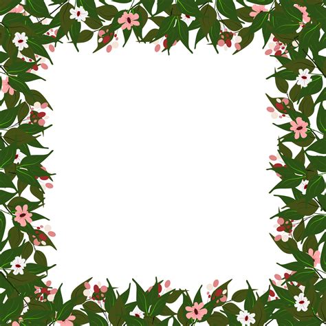 square floral frame 32535196 PNG