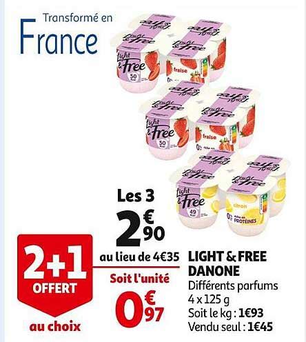 Offre Yaourts La Grecque Light Free De Danone Chez E Leclerc