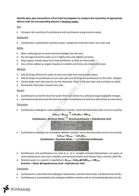 Hsc Practicals Year 12 Hsc Chemistry Thinkswap