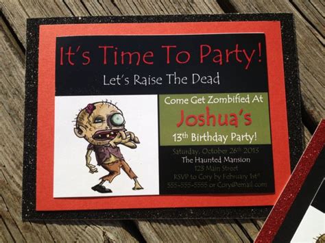 Zombie Party Invitations