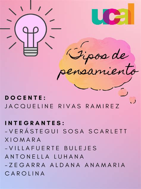 Tipos De Pensamiento Trabajo Grupal Pdf