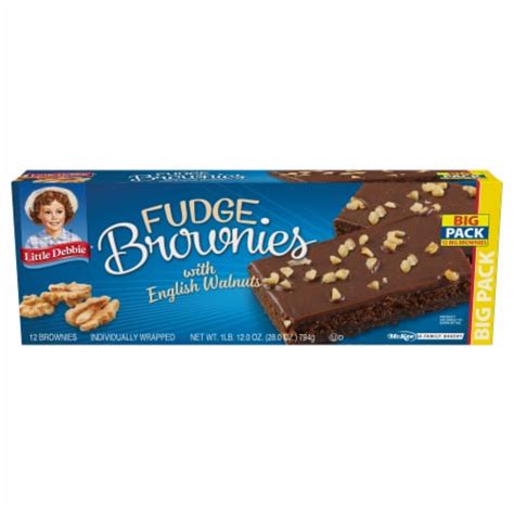 Little Debbie Fudge Brownies with English Walnuts Big Pack, 12 ct / 2.3 ...