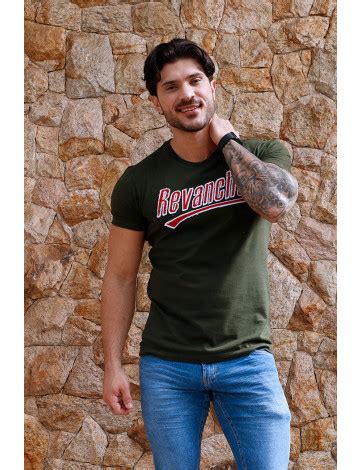 Camiseta Bordada Masculina Atacado Revanche Aeron Roupas Atacado Revanche