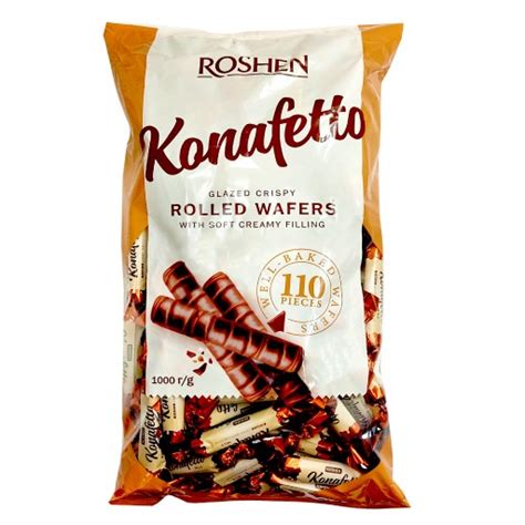 Roshen Cukierki Konafetto Bianco RURKI 1kg 13867730578 Allegro Pl