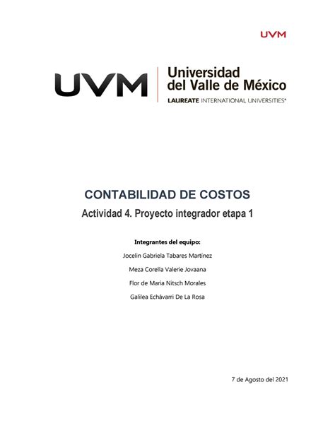 Pie Contabilidad De Costos Contabilidad De Costos Actividad