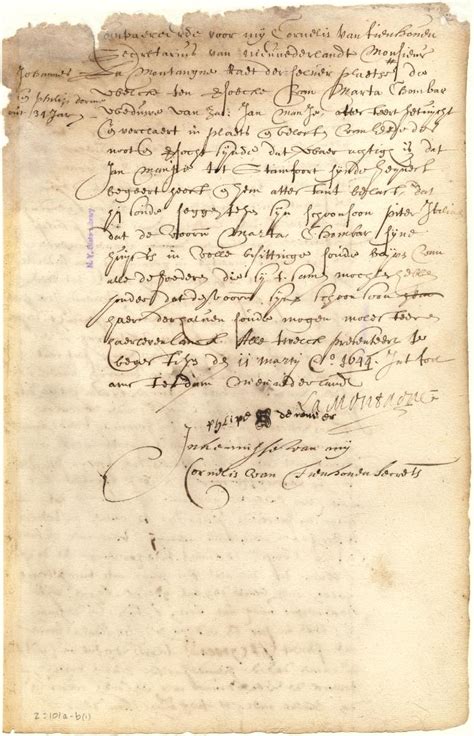 Document Declaration Of Johannes La Montagne And Philippe De Remier