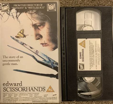 EDWARD SCISSORHANDS 1990 Vhs Tim Burton Johnny Depp Rare Oop