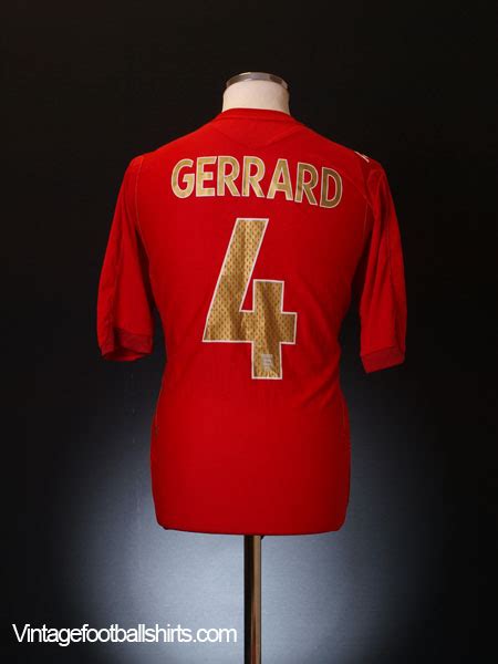 2006 08 England Away Shirt Gerrard 4 S