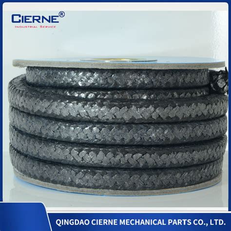 Pure Flexible Graphite Braided Packing With High Carbon Fiber At Corner