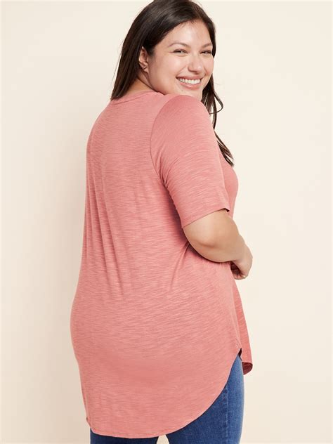 Luxe Plus Size V Neck Tunic Tee Old Navy