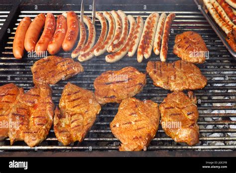 Grill Grill Grilled Meat Sausage Food Garden Party Butcher