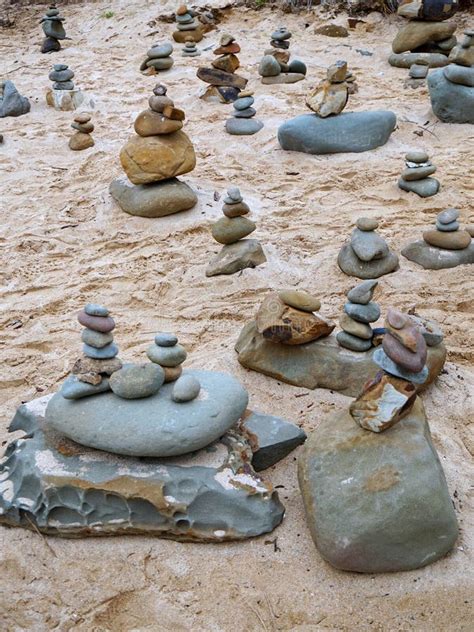 Rock Piles Great Ocean Road Victoria Australia Stock Photo Image