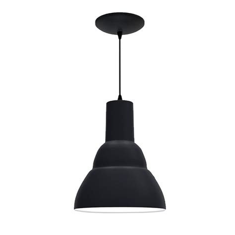 Luminária Pendente Refletor Prv Preto Fosco Branco Leroy Merlin