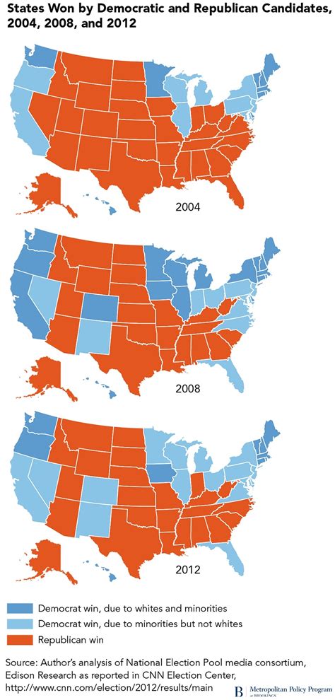 Democratic And Republican States Map - Map