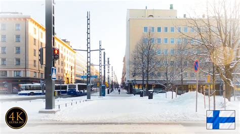 Walking In Winter Wonderland Walking Tour Tampere Finland K Uhd