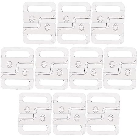 Hellery Set Of 10 Bikini And Belt Clasp Hook Plastic Bra Strap Sliders