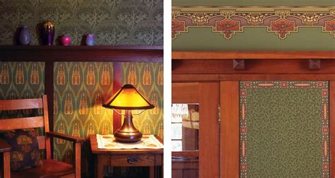 Craftsman Style Wallpaper Arts And Crafts Movement Bradbury