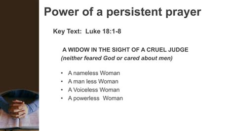 Power Of Persistent Prayer Sermon Ppt