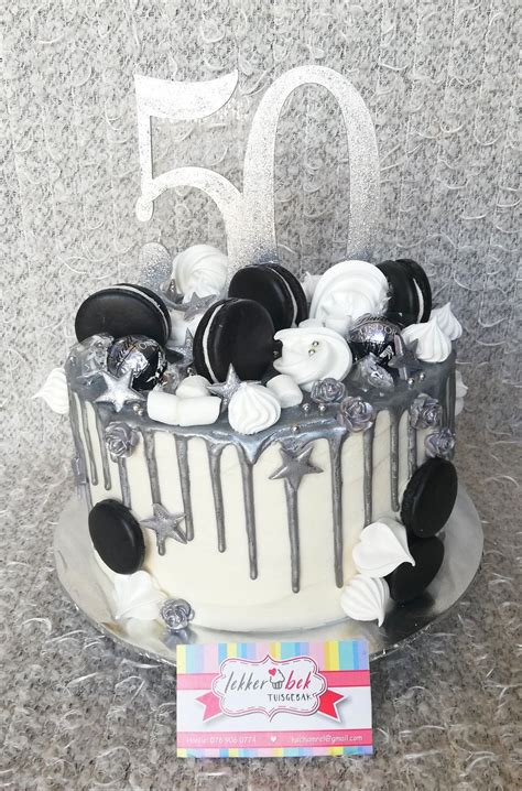 Black And White Birthday Cake For Men Choose From Chocolate Carrot