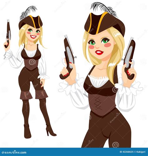 Blonde Pirate Woman Stock Vector Illustration Of Pirate