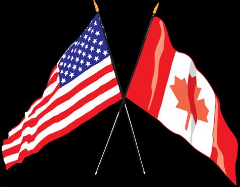 American Flag And Canadian Flag – American Flag SVG