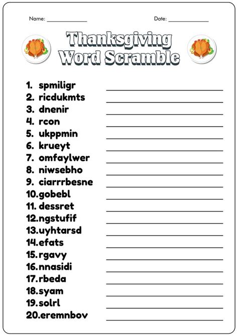 11 Spanish Thanksgiving Worksheets And Puzzles Thanksgiving