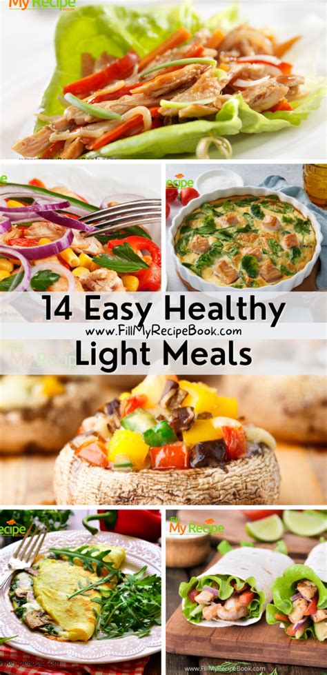 14 Easy Healthy Light Meals - Fill My Recipe Book