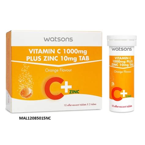 Watsons Vitamin C Mg Zinc Mg X Tablets Shopee Malaysia