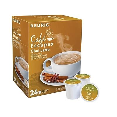 Chai Latte K-Cups by Cafe Escapes - (24) Keurig Coffee Pods | Quill.com