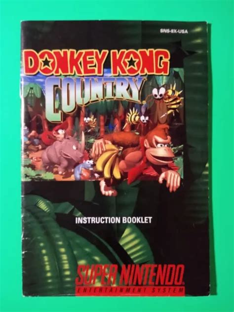 Donkey Kong Country Super Nintendo Snes Manual Only Eur Picclick It