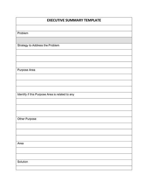 Writing An Executive Summary Worksheet