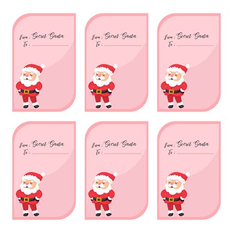 Secret Santa Cards - 10 Free PDF Printables | Printablee