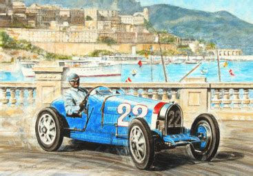 Louis Chiron With Bugatti Automotiveartists