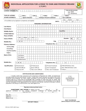 Firearms Registration Renewal Form Fill Online Printable Fillable