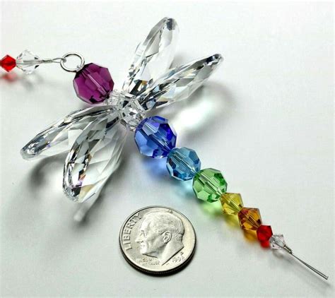 M W SWAROVSKI CRYSTAL Clear Wings Chakra Dragonfly Chakra Strand